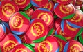 Eritrea Badges Background - Pile of Eritrean Flag Buttons