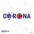 Eritrea Coronavirus Typography. COVID-19 country banner