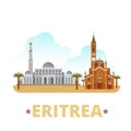 Eritrea country design template Flat cartoon style