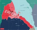 Eritrea country detailed editable map