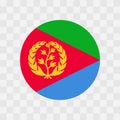 Circle vector flag of Eritrea Royalty Free Stock Photo