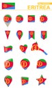 Eritrea Flag Collection. Big set for design