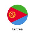 Eritrea flag, vector illustration on a white background.