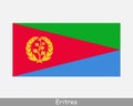 National Flag of Eritrea. Eritrean Country Flag. State of Eritrea Detailed Banner. EPS Vector Illustration Cut File