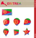Eritrea Flag Set, Flag Set #74 Royalty Free Stock Photo