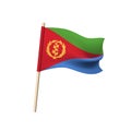 Eritrea flag on white background Royalty Free Stock Photo