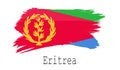 Eritrea flag on white background Royalty Free Stock Photo