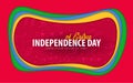 Eritrea. Independence day greeting card. Paper cut style.