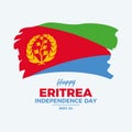 Eritrea Independence Day poster vector illustration