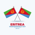 Eritrea Independence Day poster vector illustration