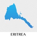 Eritrea map in Africa continent illustration design