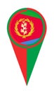 Eritrea Map Pointer Location Flag
