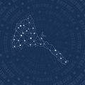 Eritrea network, constellation style country map.
