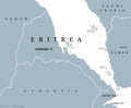 Eritrea political map Royalty Free Stock Photo