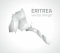 Eritrea polygonal triangle grey vector map