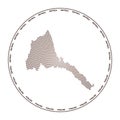 Eritrea round logo. Digital style shape of Eritrea in dotted circle with country name