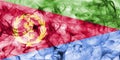 Eritrea smoke flag isolated on a white background Royalty Free Stock Photo