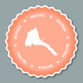 Eritrea sticker flat design.