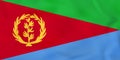 Eritrea waving flag. Eritrea national flag background texture Royalty Free Stock Photo