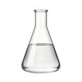Erlenmeyer Flask with Clear Liquid - Science Lab Equipment Royalty Free Stock Photo