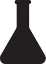 Erlenmeyer flask icon vector design science chemical laboratory element in design Royalty Free Stock Photo