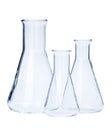 Erlenmeyer flasks of various size