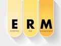 ERM - Enterprise Risk Management acronym, business concept background Royalty Free Stock Photo