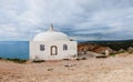 Ermida da Memoria or Memory Hermitage in the Nossa Senhora do Cabo or Pedra Mua Sanctuary. Royalty Free Stock Photo