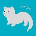 Ermine . Child fun icon.