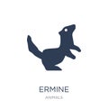 Ermine icon. Trendy flat vector Ermine icon on white background Royalty Free Stock Photo