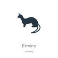 Ermine icon vector. Trendy flat ermine icon from animals collection isolated on white background. Vector illustration can be used Royalty Free Stock Photo