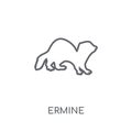 Ermine linear icon. Modern outline Ermine logo concept on white Royalty Free Stock Photo