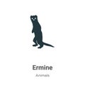 Ermine vector icon on white background. Flat vector ermine icon symbol sign from modern animals collection for mobile concept and Royalty Free Stock Photo