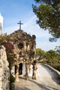 Ermita de la Trinitat de Sitges, church in the mountains in Garraf Royalty Free Stock Photo