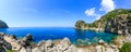 Ermones beach on Corfu island Royalty Free Stock Photo