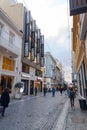 Ermou or Hermes Street is a shopping street in central Athens, Greece Royalty Free Stock Photo