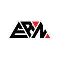 ERN triangle letter logo design with triangle shape. ERN triangle logo design monogram. ERN triangle vector logo template with red Royalty Free Stock Photo