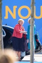 Erna Solberg, Prime Minister of Norway arrives to NATO SUMMIT 2018 Royalty Free Stock Photo