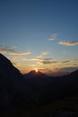 The Ernesto Lomasti mountain hut next to the Cavallo di Pontebba and Creta di Aip mountain range, Alps