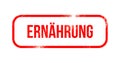 ernÃÂ¤hrung - red grunge rubber, stamp Royalty Free Stock Photo