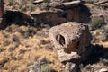 Ancient Eroded Boulder House Royalty Free Stock Photo