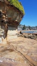 Eroded Cliff Face at Avoca Beach near the Rock Platform New South Wales Australia Royalty Free Stock Photo