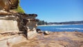 Eroded Cliff Face at Avoca Beach near the Rock Platform New South Wales Australia Royalty Free Stock Photo