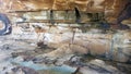 Eroded cliff Wall at Avoca Beach New South Wales.