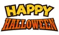Glossy and Eroded Sign Wishing You a Happy Halloween, Vector Illustration