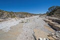 Eroded and Layered Rocks in a Desert Arroyo Royalty Free Stock Photo