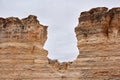 Eroded limestone rock faces at Castle Rock Royalty Free Stock Photo