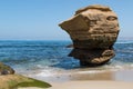 Eroded Lone Rock Formation in La Jolla, California