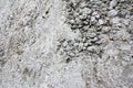 Eroded old grey concrete at a wall for dirty texture, background Royalty Free Stock Photo