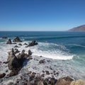 Eroded Original Ragged Point at Big Sur on the Central Coast of California United States Royalty Free Stock Photo